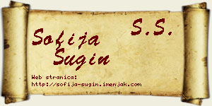 Sofija Šugin vizit kartica